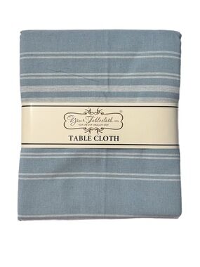 Blue Striped Table Cloth